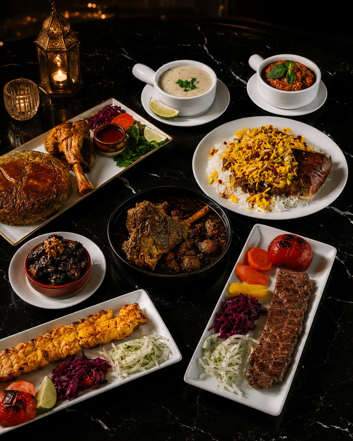 Kebab koobideh de Maman Sady avec riz safrané